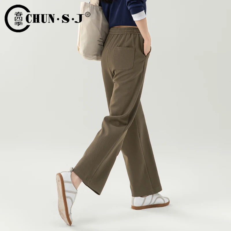 时尚阔腿裤休闲裤女2025新款夏季宽松小个子九分裤运动卫裤直筒裤