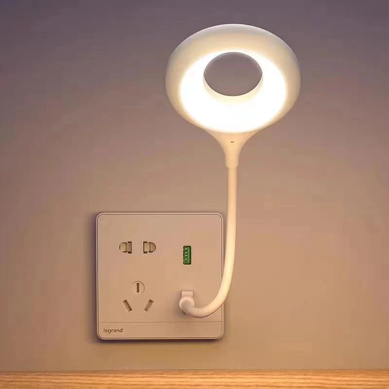 节能起夜灯智能语音灯台灯语音控制两用床头小夜灯床头护眼小夜灯