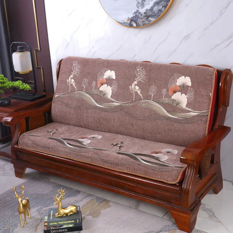 新中式红木沙发坐垫实木家具木沙发座垫带靠背高密度加厚海绵垫子