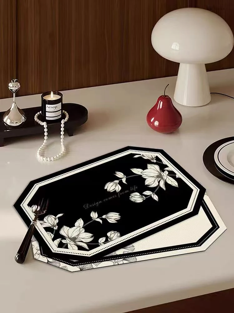 Miss House新中式餐垫免洗餐垫轻奢家用防滑吸水隔热碗垫沥水垫