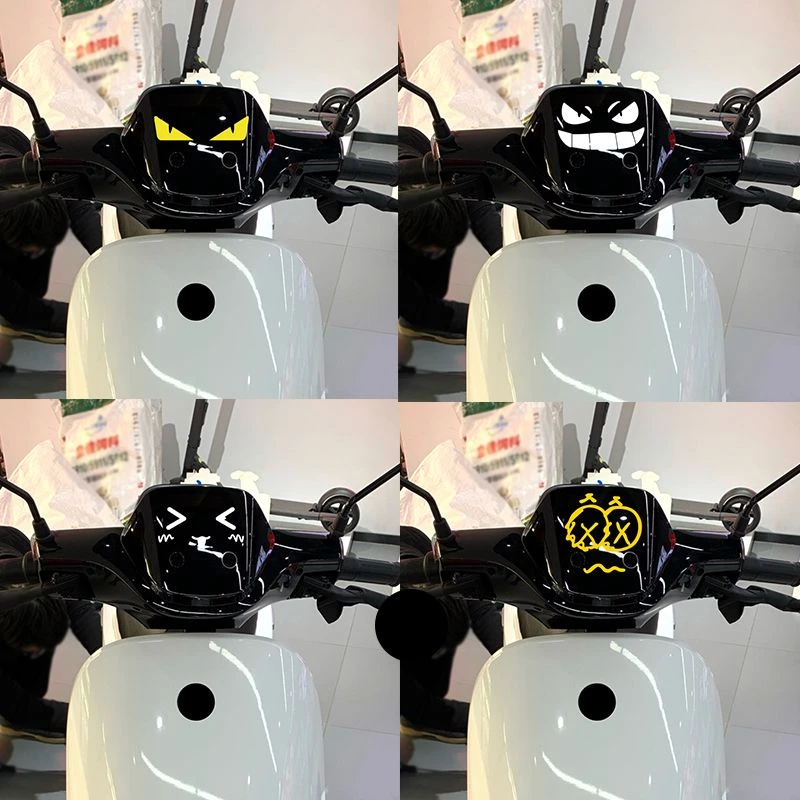 适于ninebot九号电动车贴纸E100 200N80cF90装饰风挡反光车头贴纸