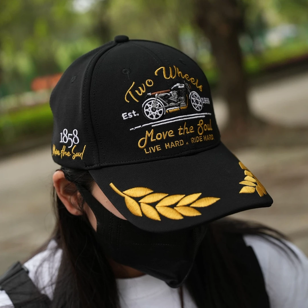 户外透气休闲帽夏季鸭舌帽露营帽复古鸭舌帽机车摩托车刺绣帽运动