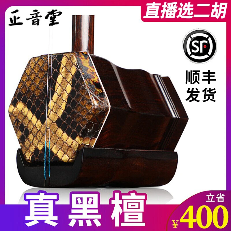 正音堂黑檀二胡乐器成人专业演奏二胡初学者考级胡琴厂家直销