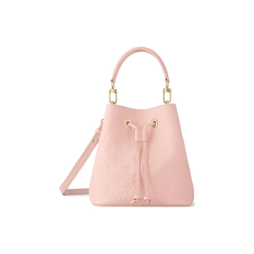 全新未使用 LouisVuitton/路易威登 24年芯片樱花粉手提水桶包
