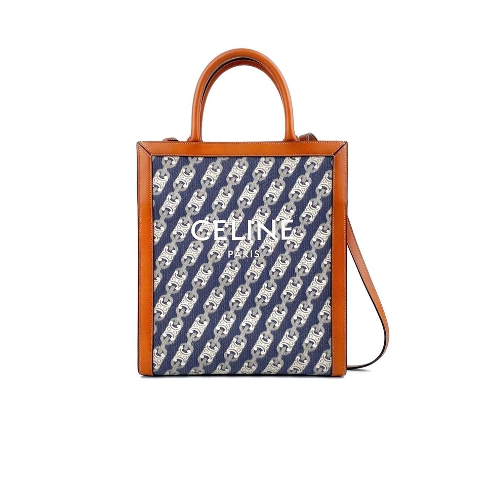 95新 Celine/思琳 拼皮白标琴谱包手提包单肩包