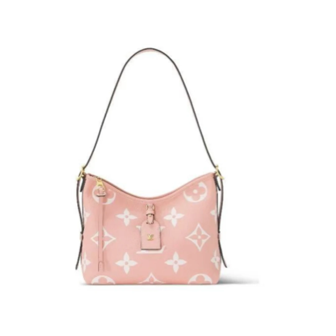 全新未使用 LouisVuitton/路易威登 Carryall 粉色斜挎手提单肩包