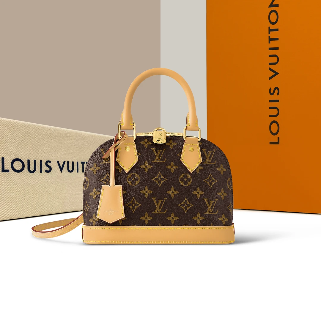 95新 LouisVuitton/路易威登 老花 ALMA BB 贝壳包