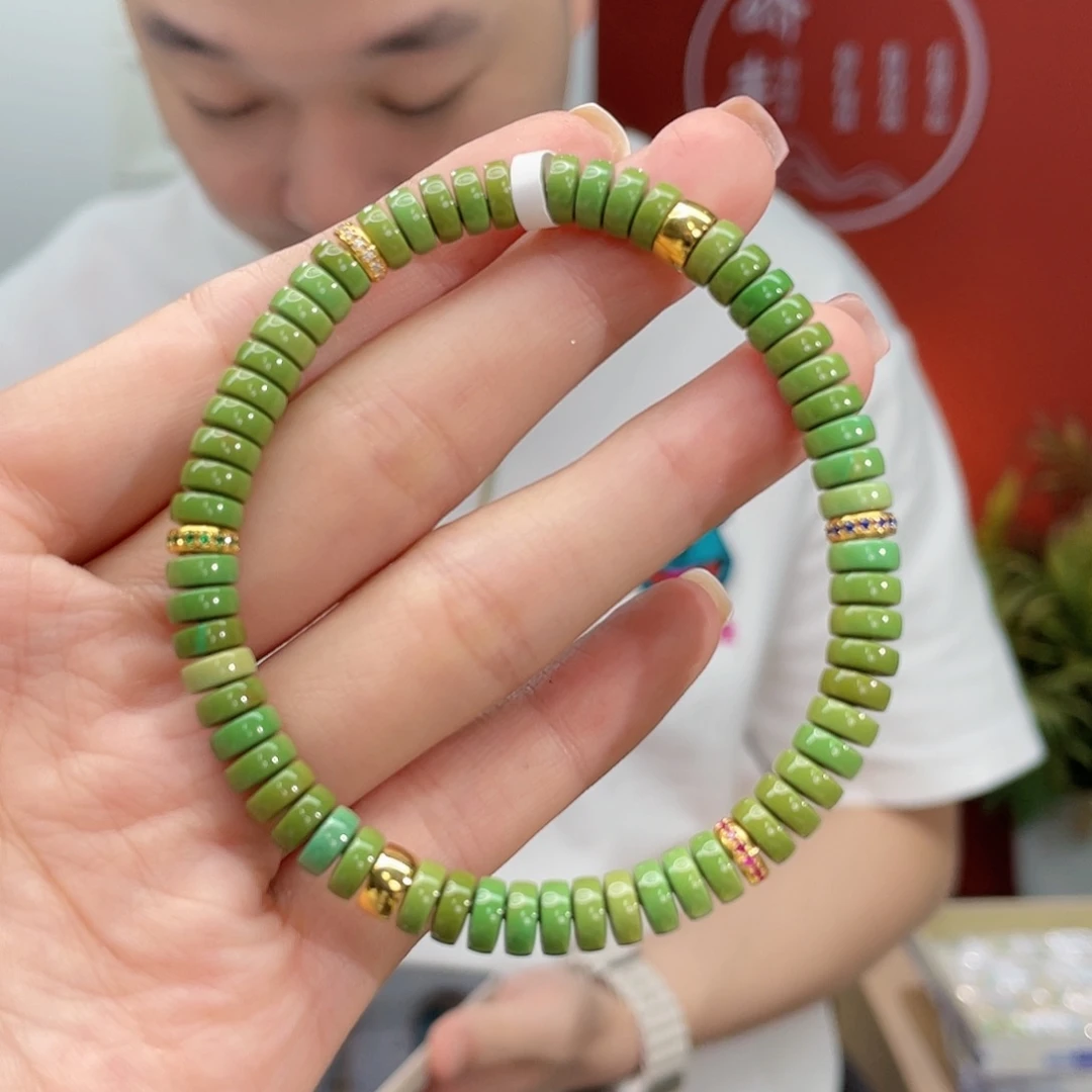 绿松石珠宝奇石18K金镶嵌