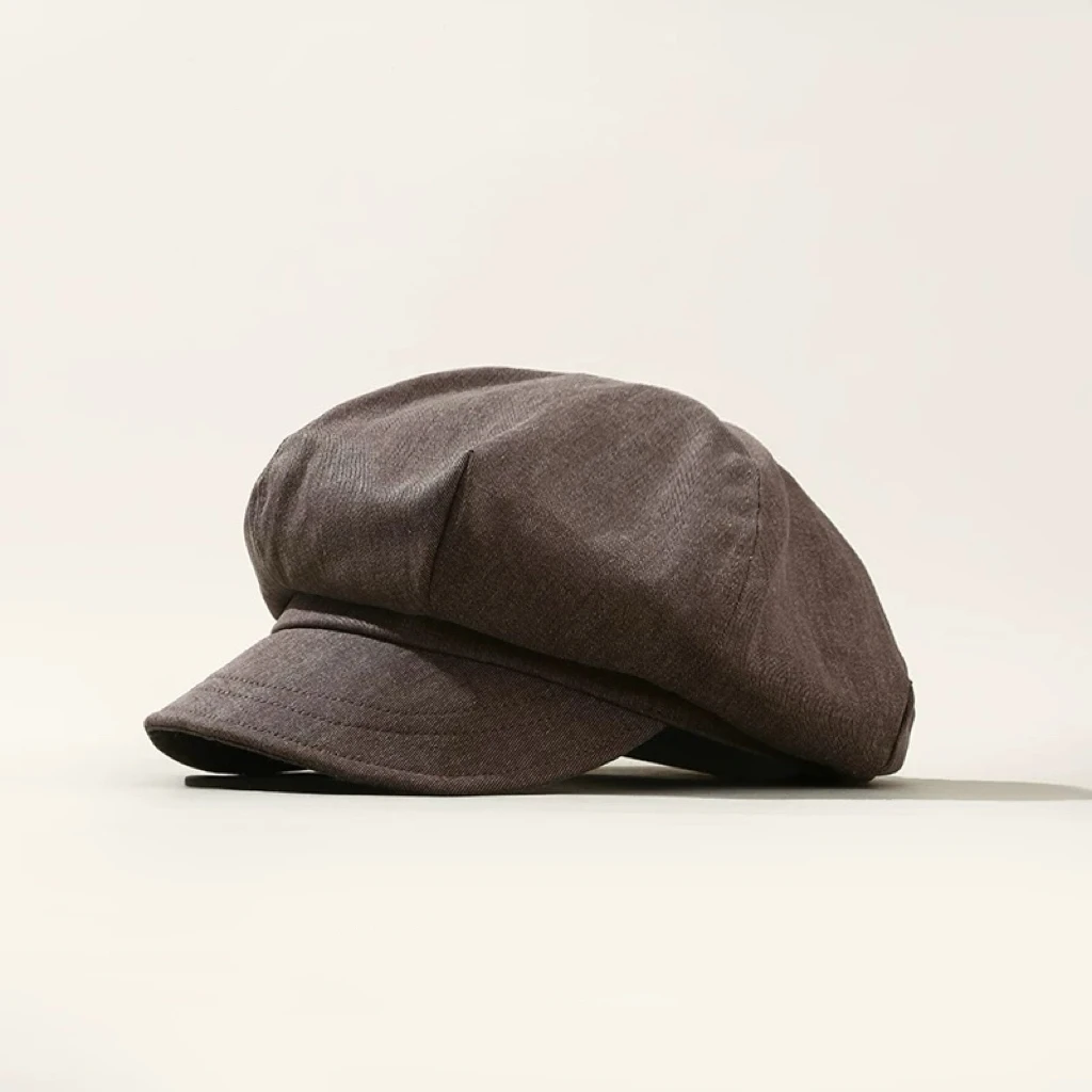 春秋经典老前锋低饱和色系八角帽慵懒云朵帽