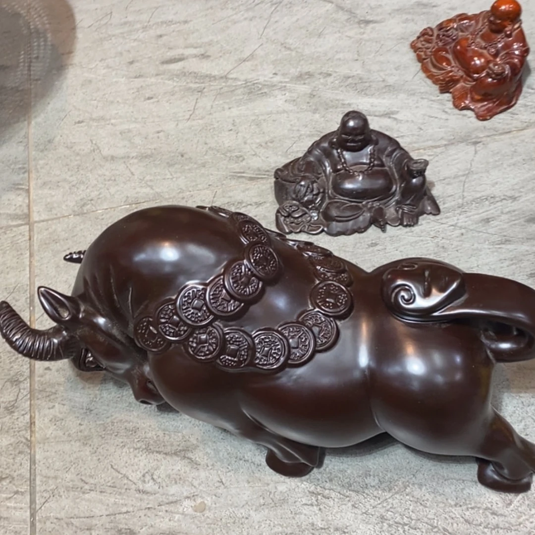 【闪购商品】40黑檀牛根雕