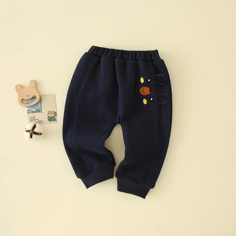 AlloTree秋冬外穿加绒小童休闲裤男童卫裤洋气婴儿童裤子宝宝童装