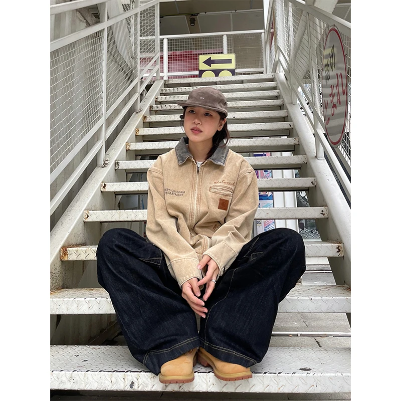 川川也CCYE美式复古宽松水洗短款Cleanfit工装外套男女高街春秋潮