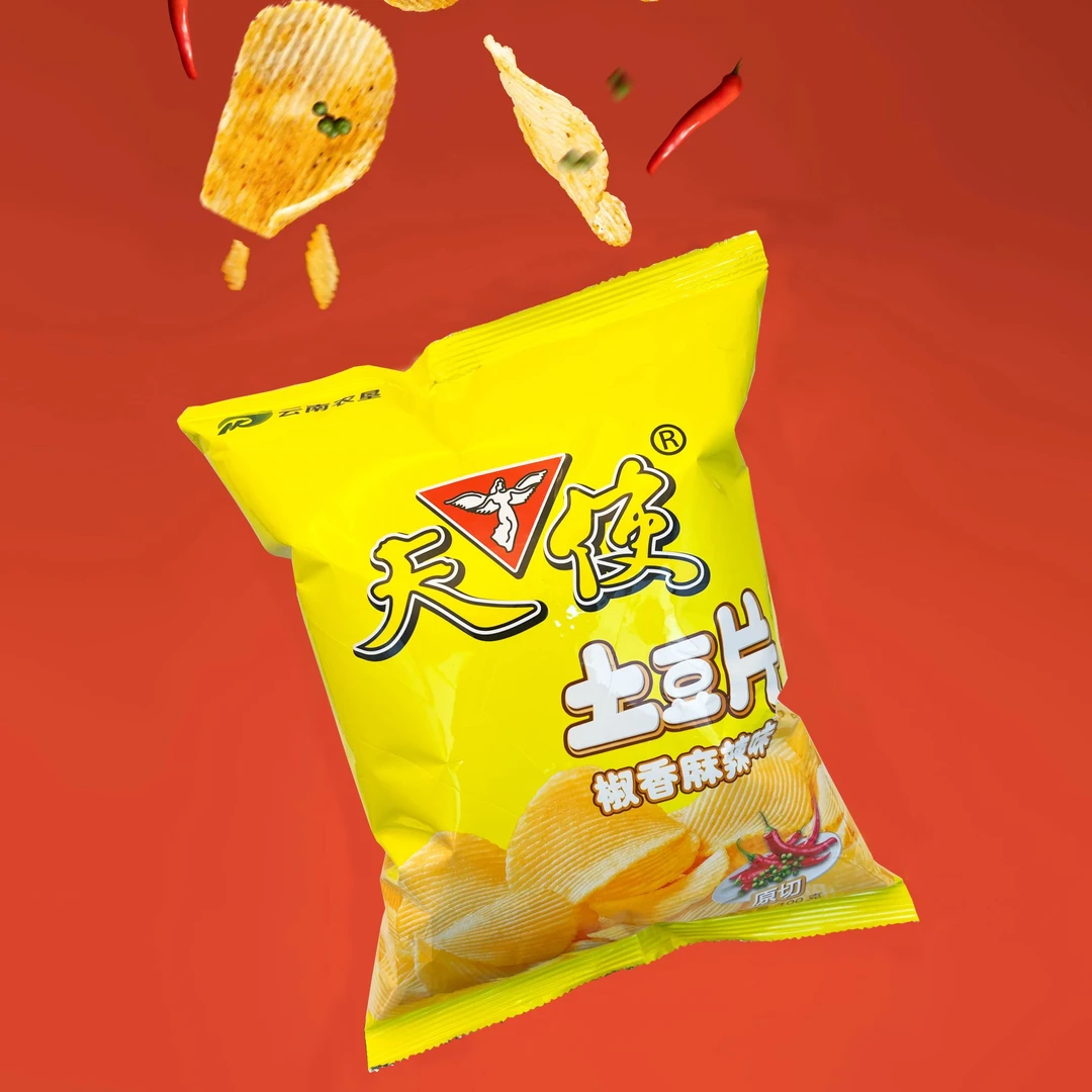 天使土豆片薯片【儿时的回忆】100g老字号品牌解馋小零食原切麻辣味