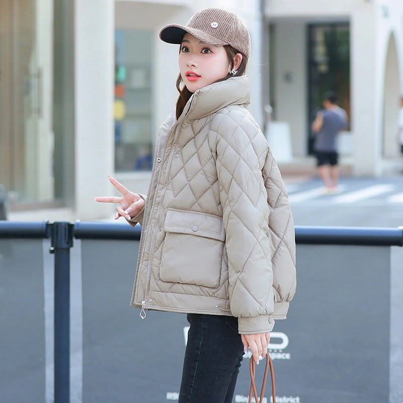 【大口袋】2024冬季新款立领短款棉服韩版龟背宽松加厚保暖女装学生