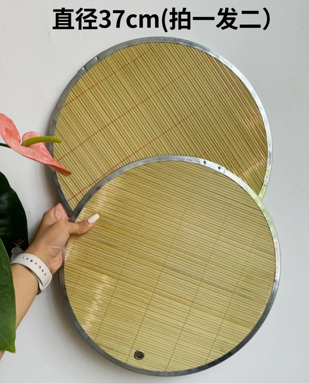 FN155（拍一发二）竹青饺子帘加厚双面可挂式饺子帘金属铁艺包边