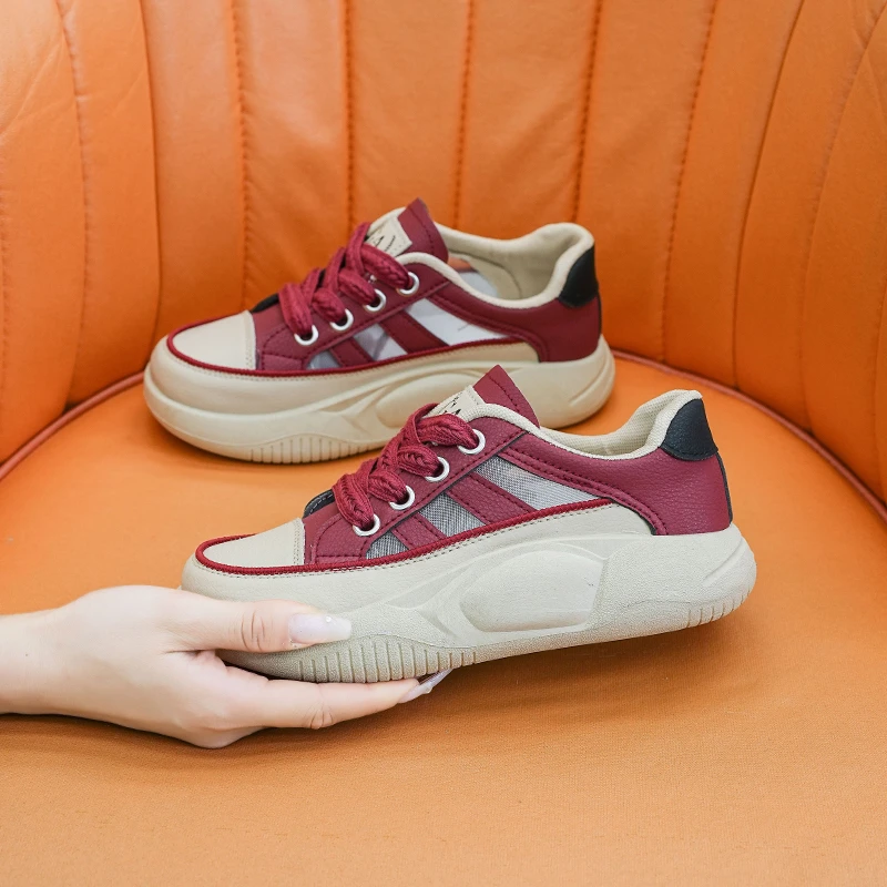 爆款妈妈鞋新款韩版2024夏季新款运动跑步女鞋镂空透气休闲小白鞋