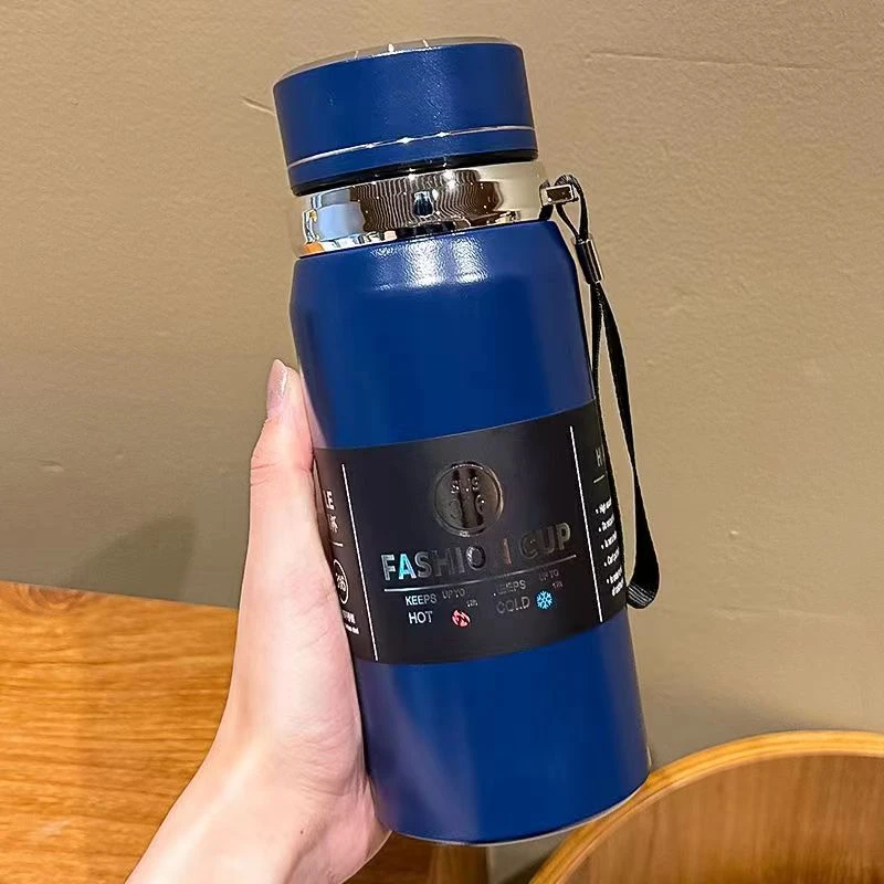 保温杯大容量便携高档网红车载《蓝色保温杯》