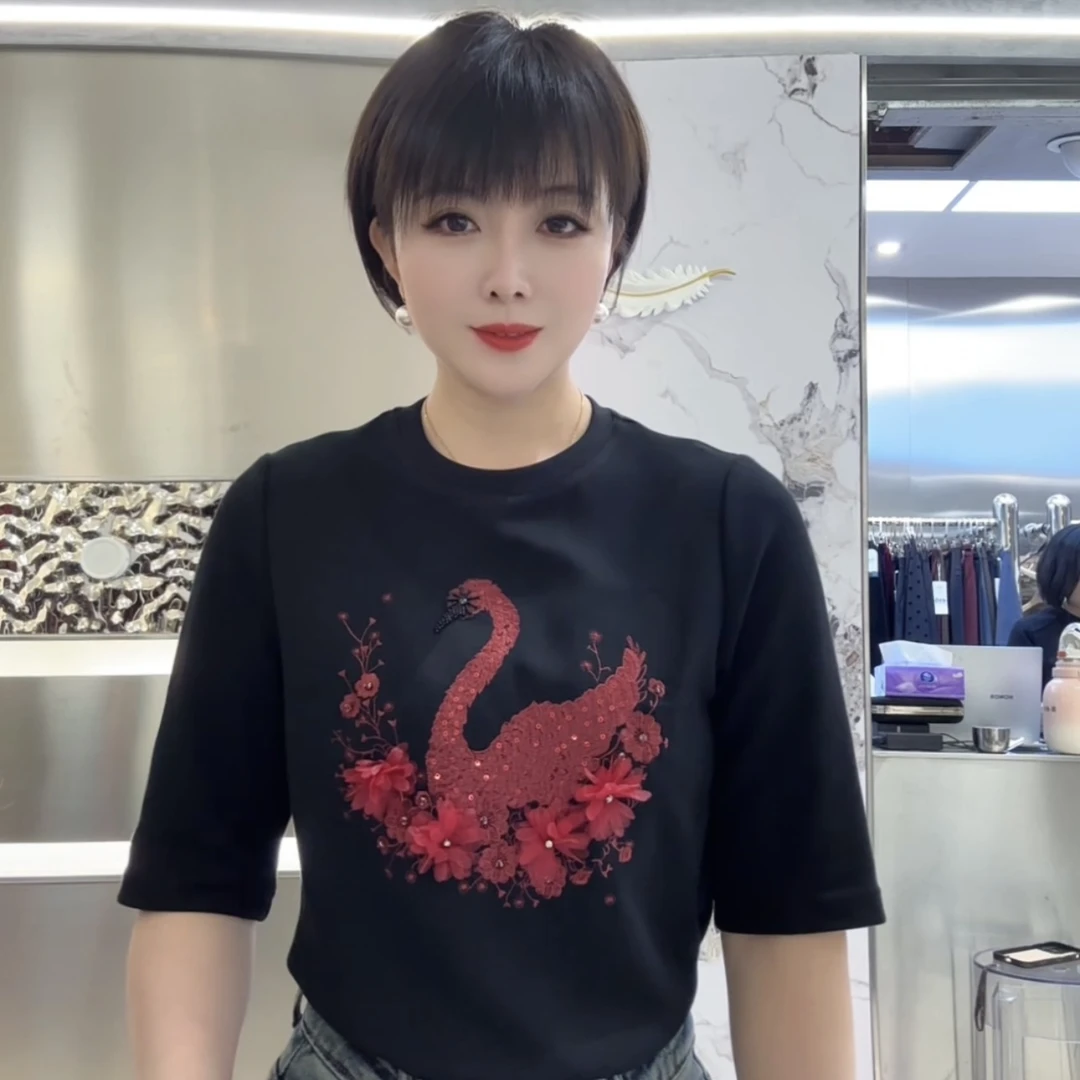 【新品上架】小天鹅刺绣上衣