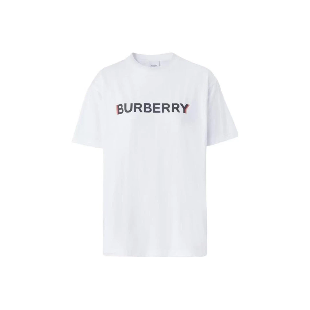 全新未使用 BURBERRY/博柏利 SS22彩虹边运动印花短袖8052651