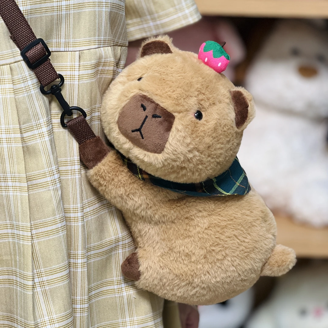 【兜兜家】卡皮巴拉水豚毛绒斜跨包