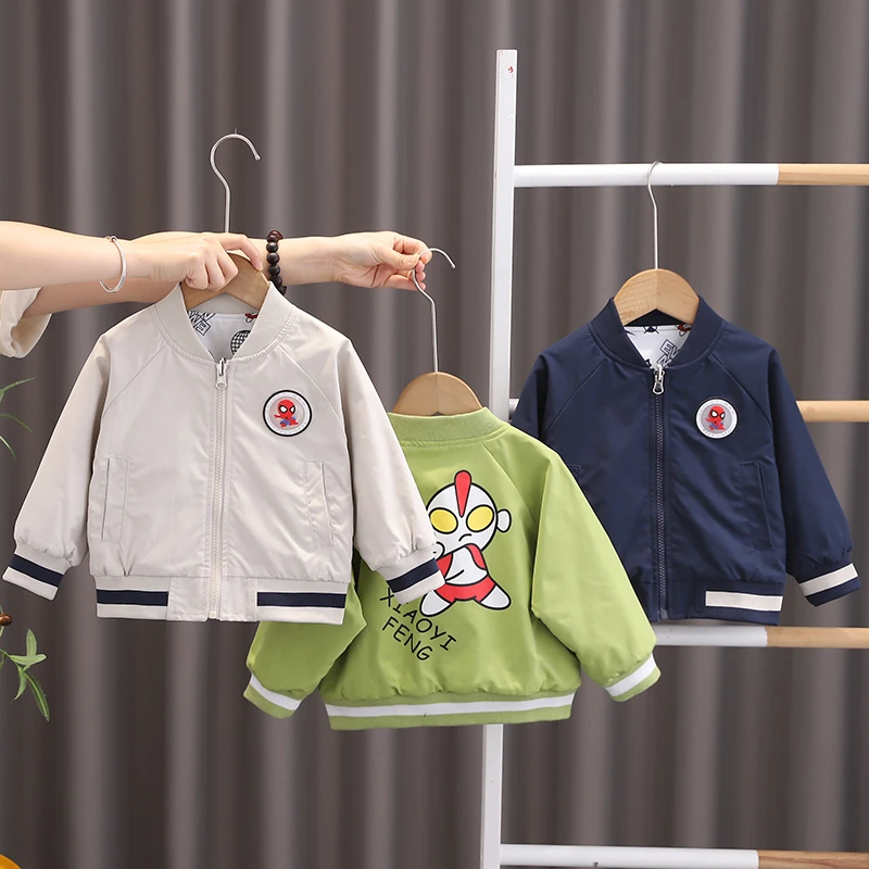【双面穿】秋季外套帅气带拉链中小童夹克开衫高品质童装上衣