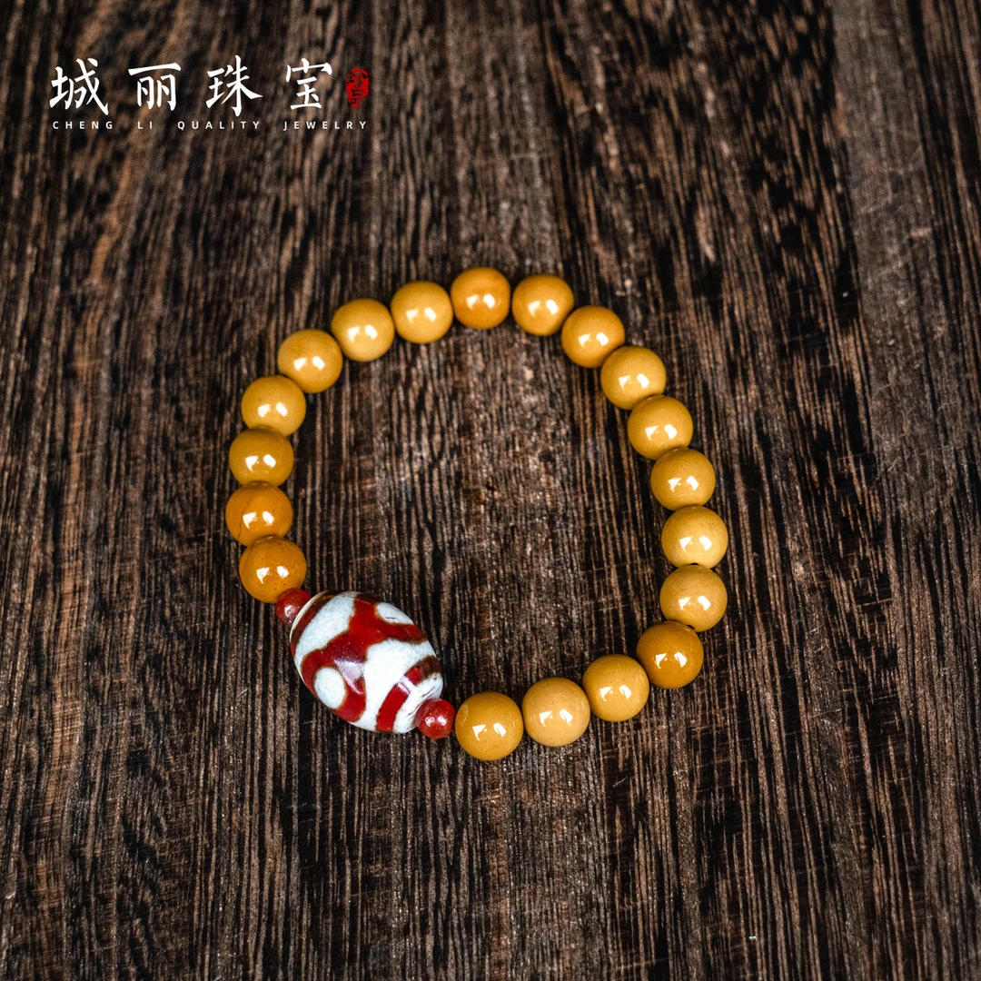 非金属皮质手链 【城丽】号称来自土星的石头三圆手串/条FL-2898