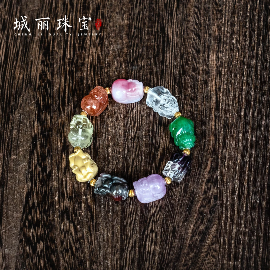 非金属皮质手链 【城丽】九紫全能吸才貔貅阵手串/条ZJH-1835