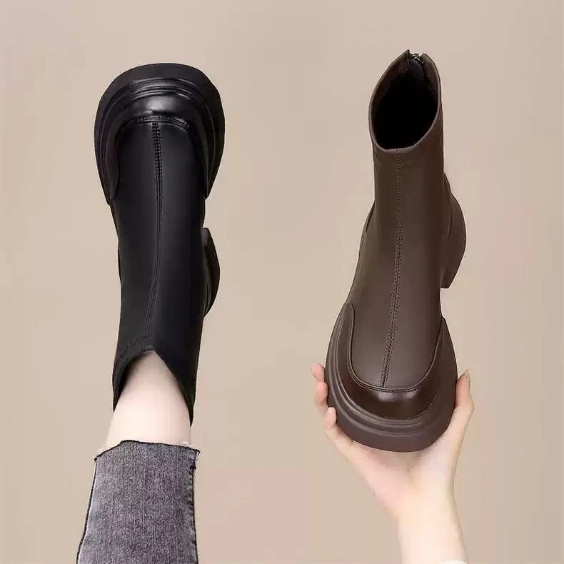 切尔西靴女英伦2025新款秋冬设计感炸街软底洋气显脚小短靴大码41