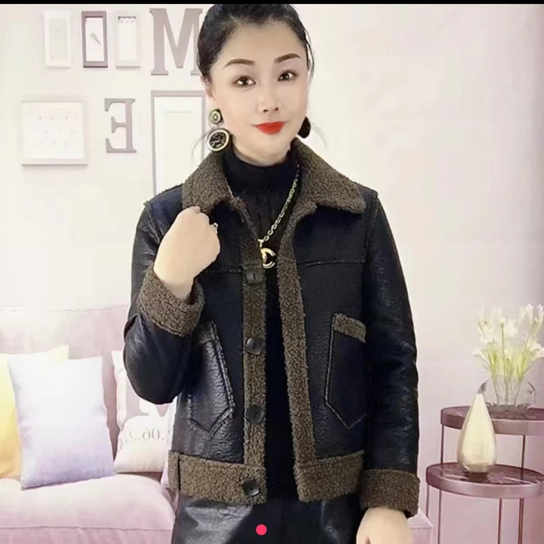 网红同款夹克外套女秋冬新款时尚百搭加厚