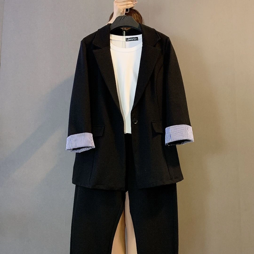 大维罗依DD秋季韩版潮流时尚气质西服三件套套装