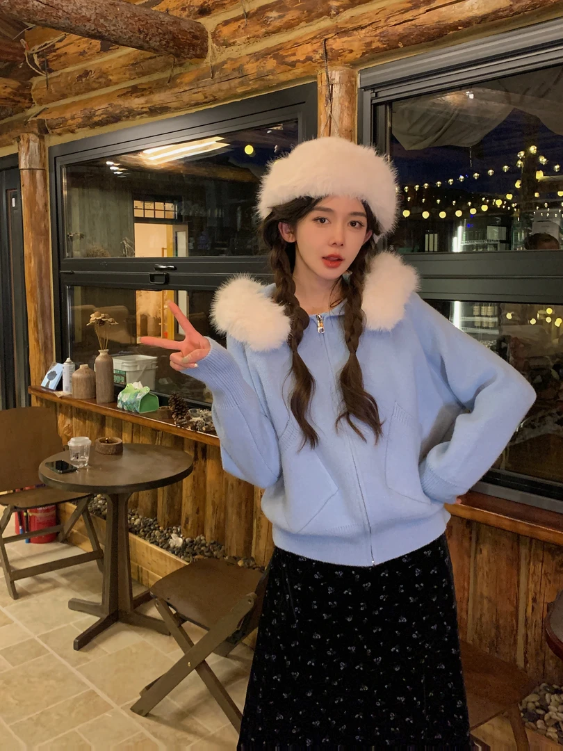 余紫绮【秋日温煮】针织宽松百搭秋冬毛衣上衣ZC1988179