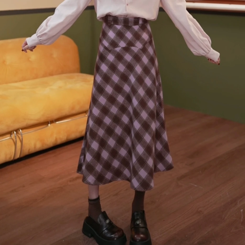 余紫绮.【流动盛宴】碎花半身裙显瘦高腰百搭裙子ZF0924374