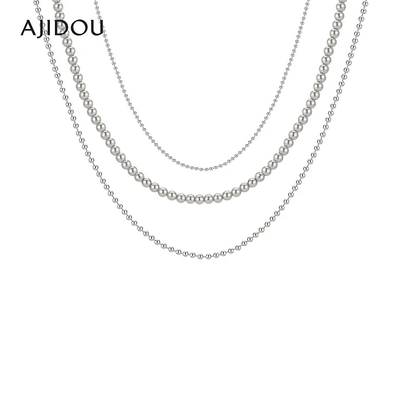 合金仿珍珠项链 AJIDOU阿吉豆优雅ins风叠戴项链【MYC】