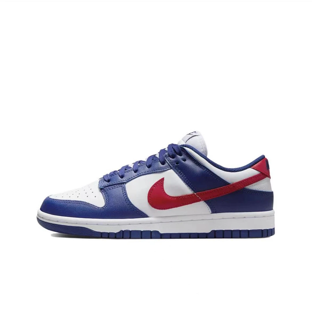 NIKE/耐克Dunk Low 复古 防滑耐磨 低帮板鞋 女款白蓝 DD1503-119