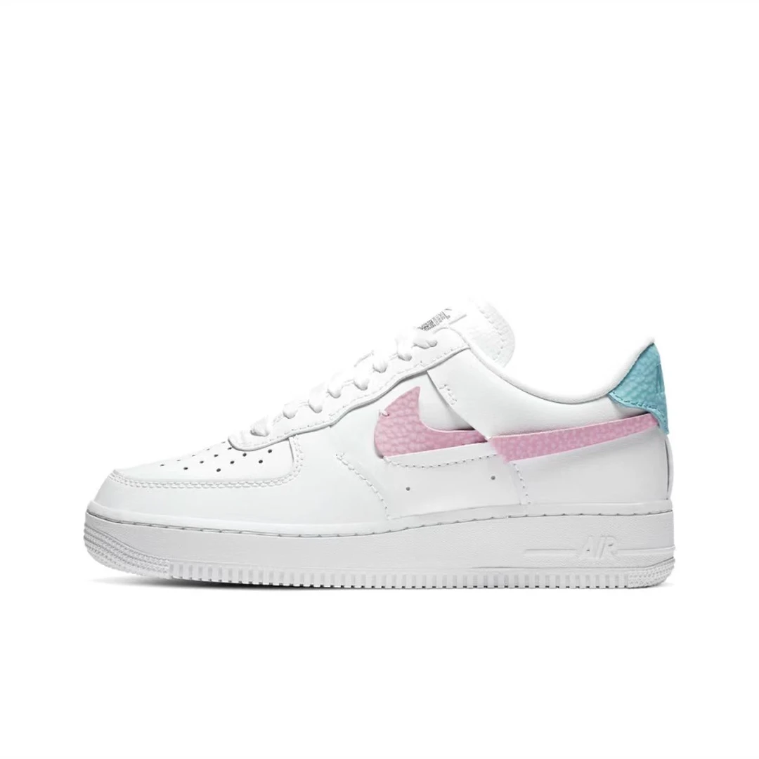 NIKE/耐克Air Force 1 断钩 鸳鸯 轻便 低帮 板鞋 女款 白粉蓝