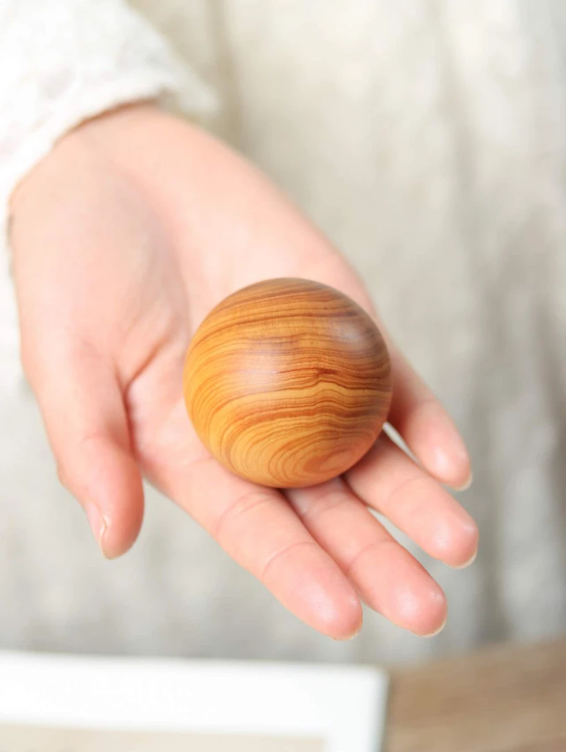 崖柏陈化老料5.0单个手球 木香药香乳香情绪舒缓掌心按摩经络养护