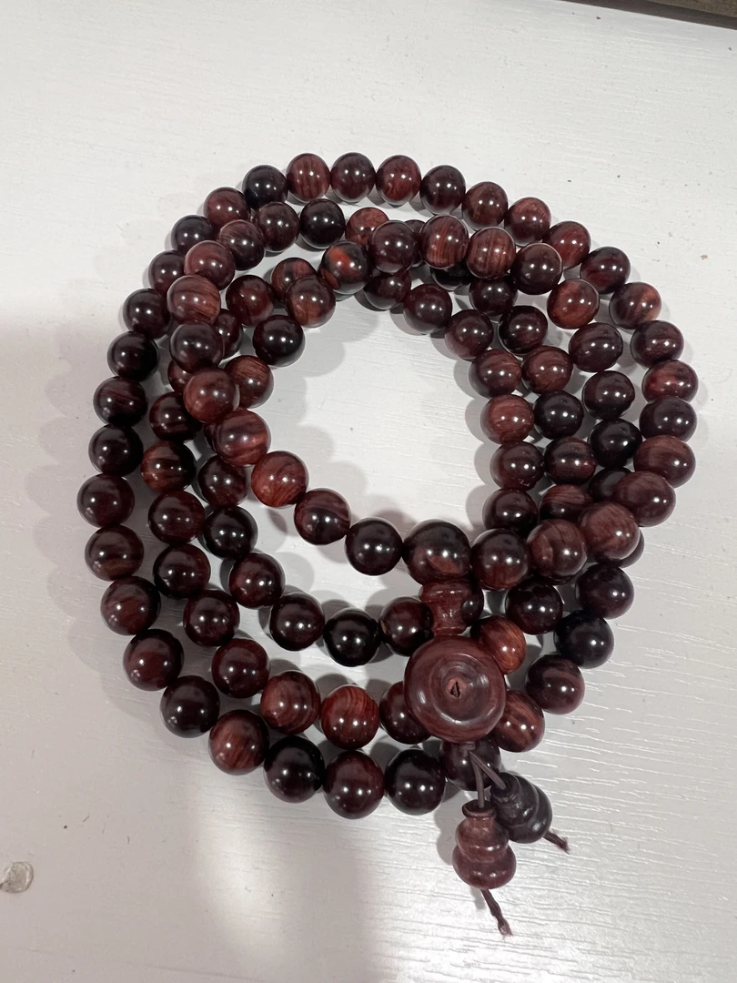 紫檀柳1.0*108颗手串长串上等紫油梨老料
