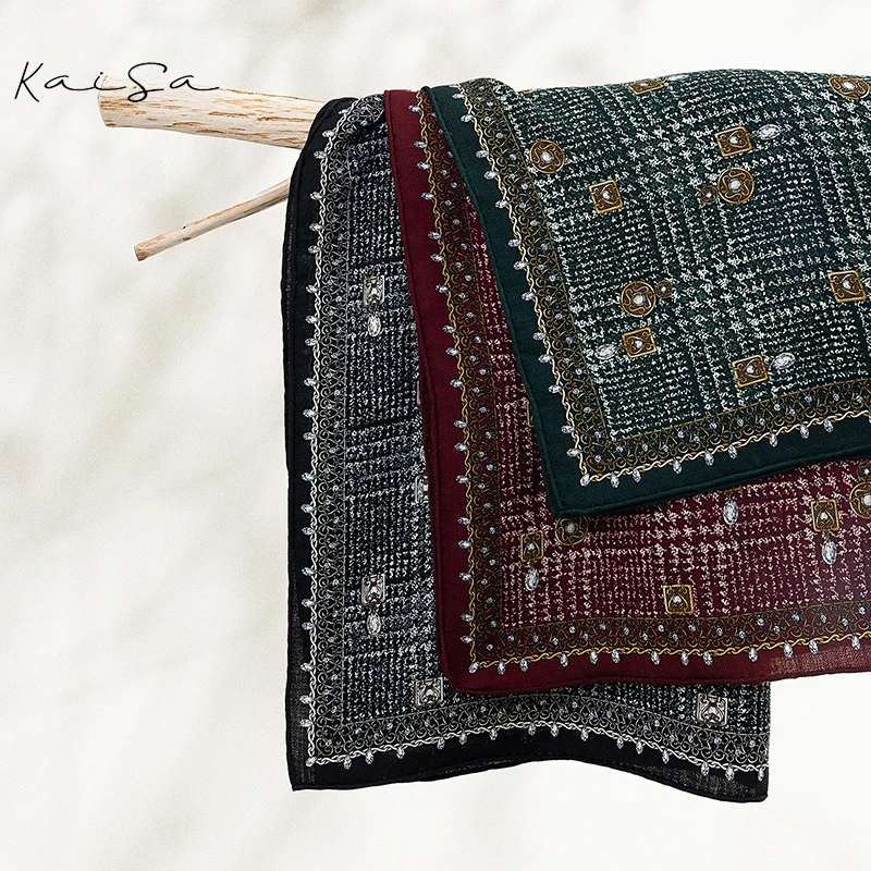 【宝石韵律】丝羊毛丝巾围巾方巾65*65