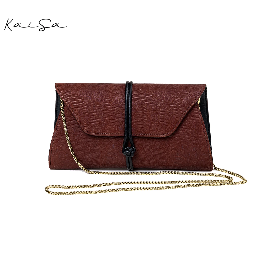 【红菱】百搭复古~老料红云绞罗香云纱桑蚕丝斜挂肩背单肩手拿包