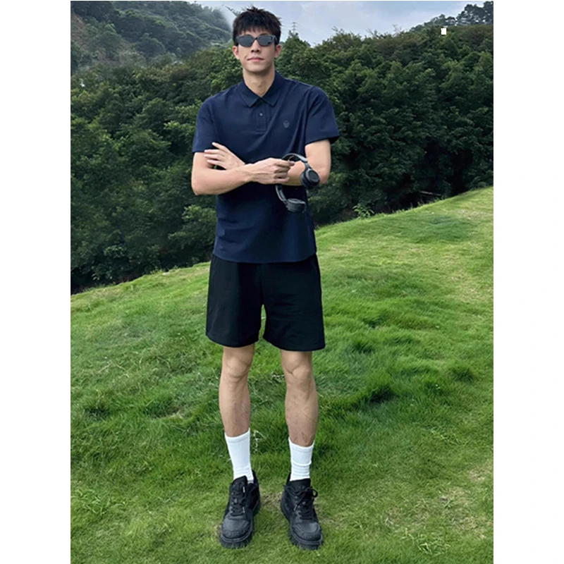 美式黑色冰丝速干运动短裤男款夏季薄款休闲裤子青少年篮球五分裤