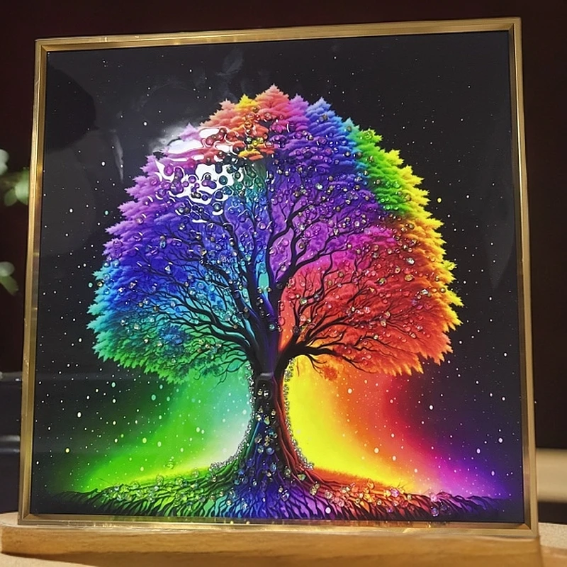 (老师推荐)七彩能量树家居办公立体装饰画