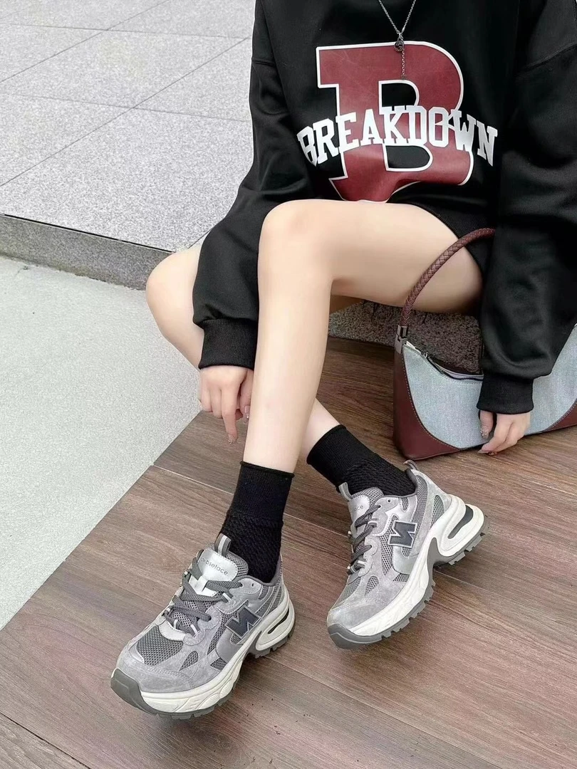 老爹鞋真皮5cm网红厚底时尚百搭增高透气轻便复古运动鞋 31933