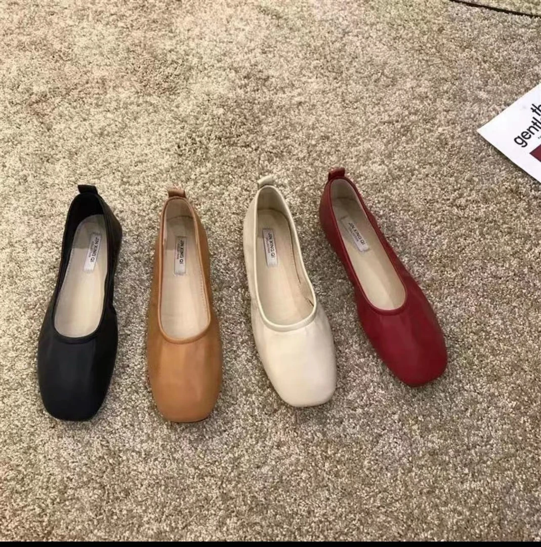 【超百搭】百搭平底舒适复古浅口软底小单鞋-868-100