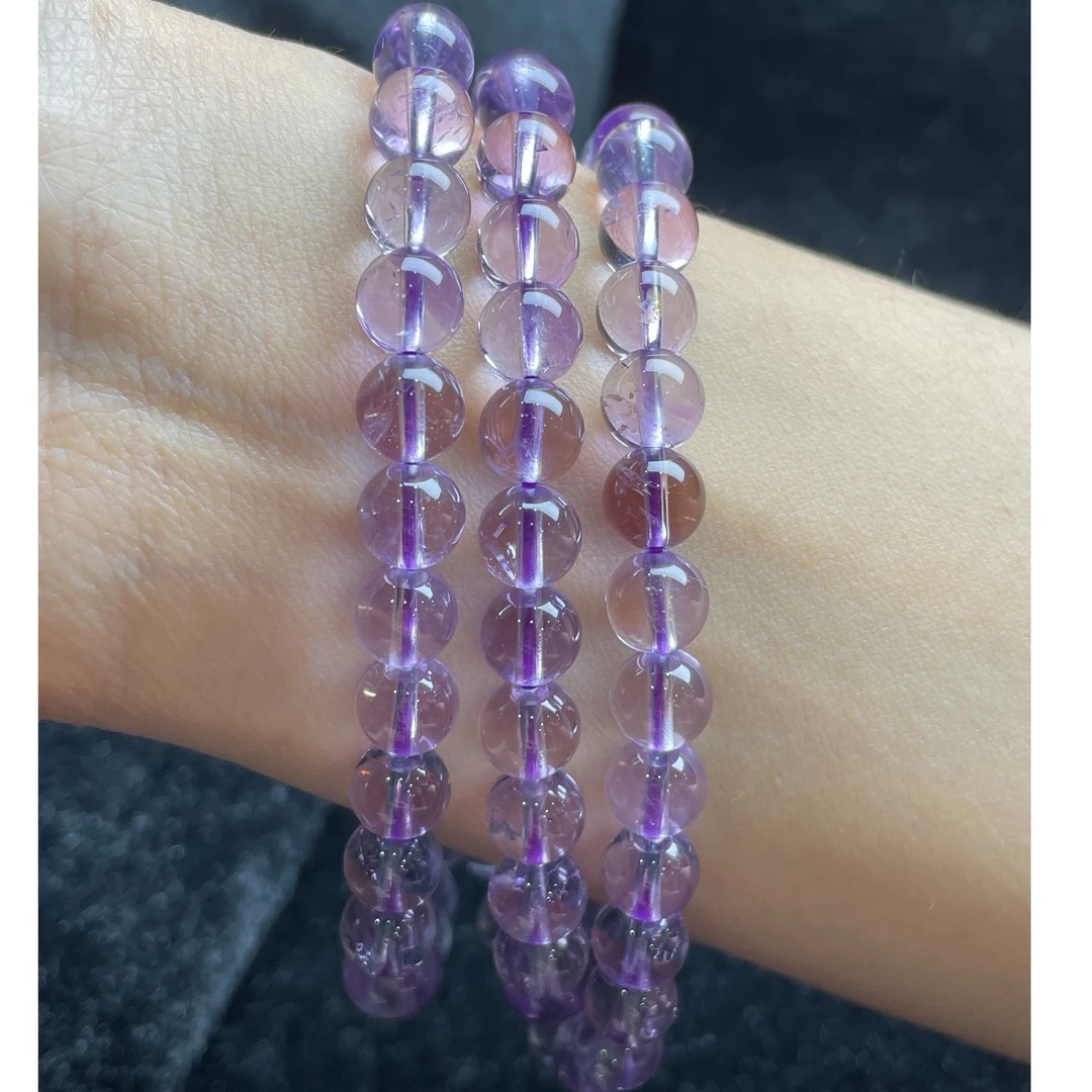 天然巴西紫水晶多圈手链时尚百搭项链