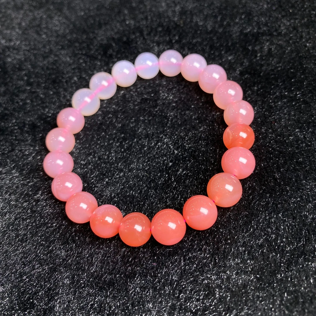 【金海饰界专属】十里桃花渐变玛瑙手链男女情侣款招正桃花玛瑙手串
