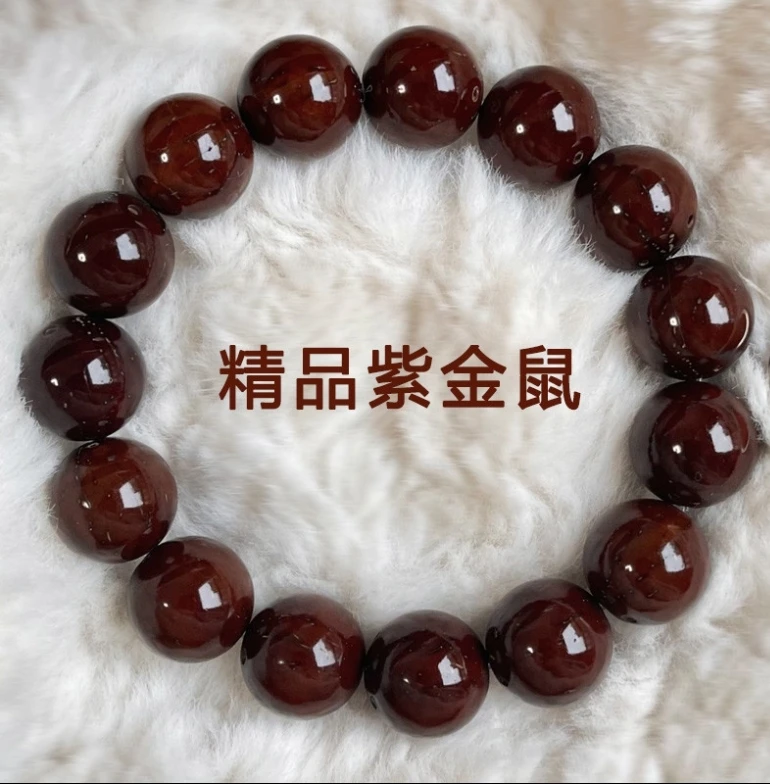 原生态天然紫金鼠单串绕指柔男女同款原生态菩提招财鼠手串