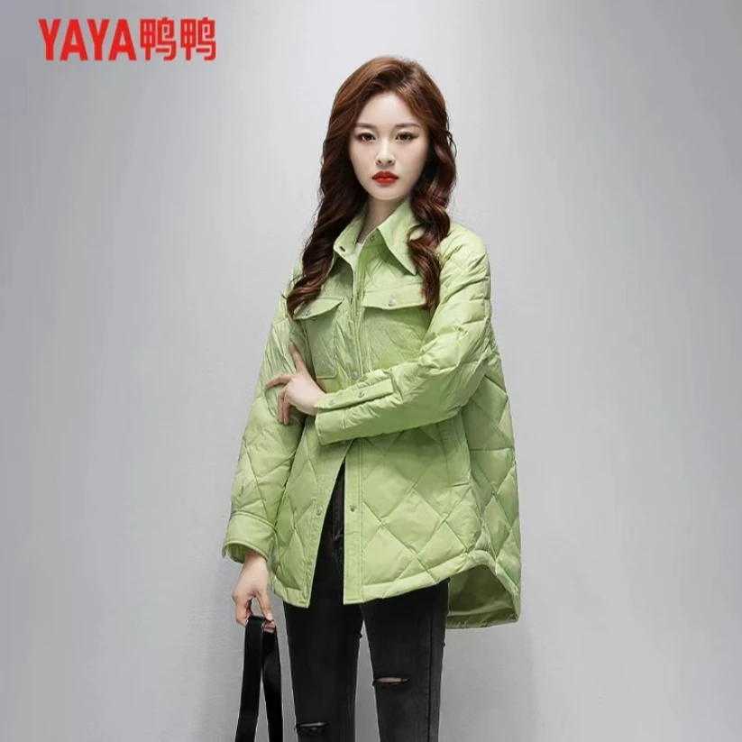 YAYA/鸭鸭秋冬新款时尚潮流休闲轻薄羽绒服女百搭外套YE3B001736A