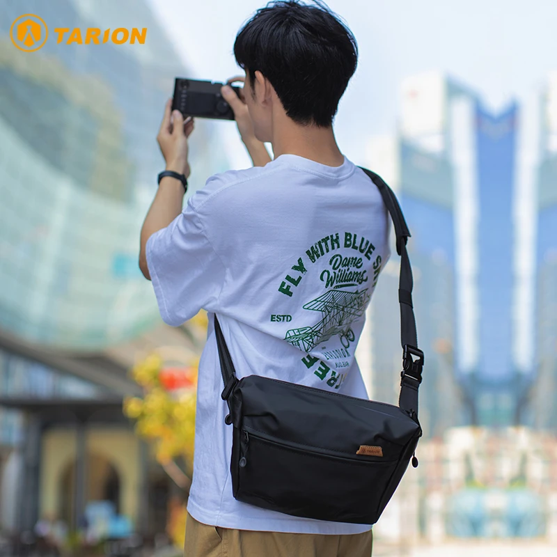 TARION图玲珑时尚轻便户外防水单肩斜跨专业相机摄影微单包TRSB