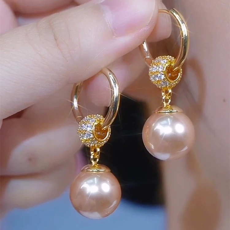 925银针珍珠耳饰 【34号】环环相扣时尚法式轻奢新款女士耳环