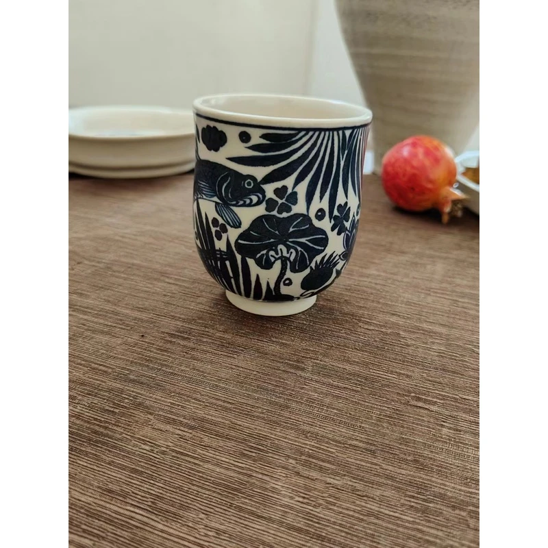 霖松堂-手握杯-手绘鱼藻-110cc